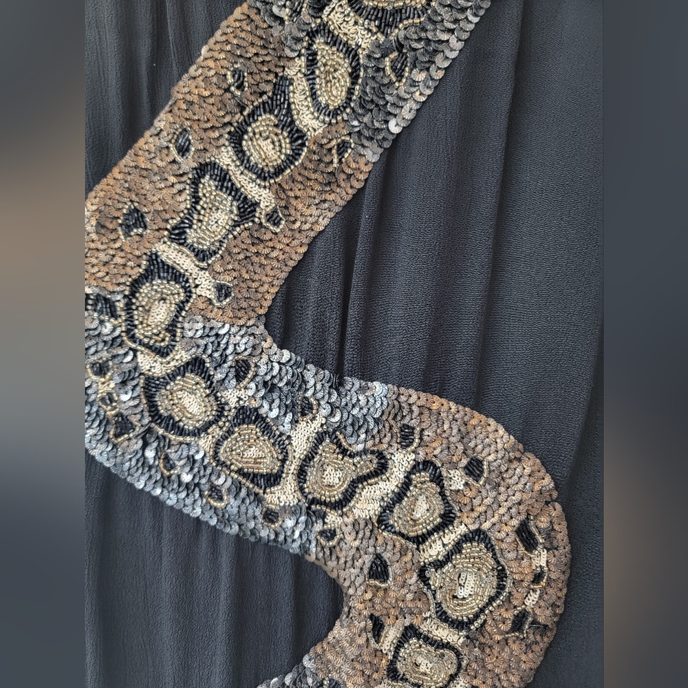 Yoana Baraschi Python Embellished Long Sleeved Bl… - image 4